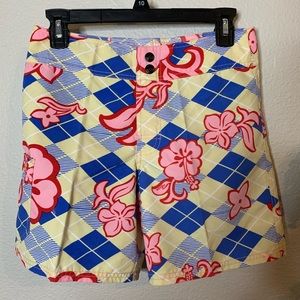 NWT Aikane Biggie Shorty Argyle Board Shorts